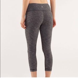 Lululemon Wunder Under Crop Gray